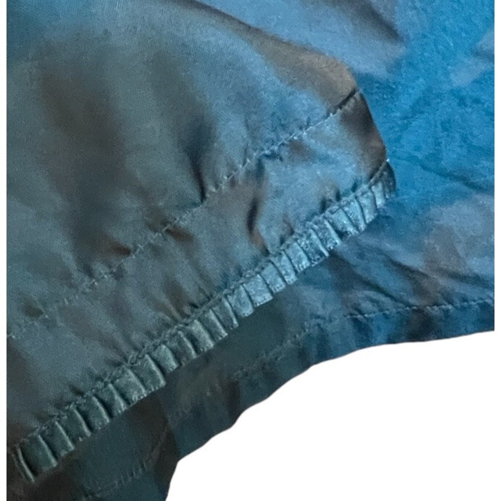 Vtg April Cornell Small Blouse Button Front Long Sleeve Iridescent Ruffle Trim - Picture 6 of 9